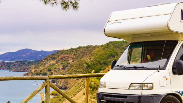 istock Motor home on seaside cliff, Spain 1249964001