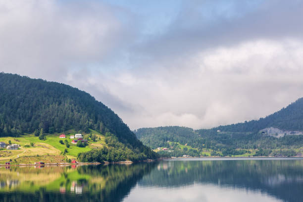 istock Cloudy day on the fjord in Norway 1249966631