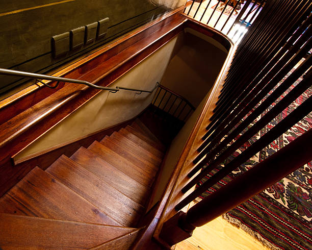 istock Old stairway in Cape Dutch Manor 124996729