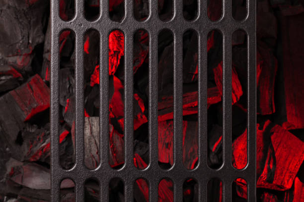 istock Metal barbecue grill over hot coal 1249970968