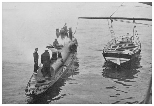 Antique photograph of British Navy and Army