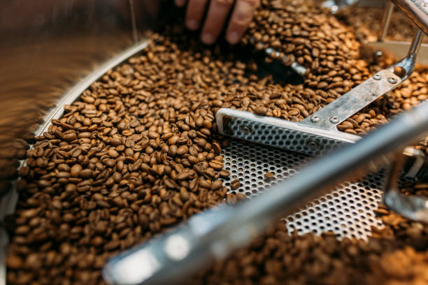 istock Coffee Roaster Cooling Batch of Beans 1249986942