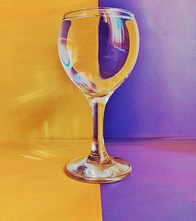 Wineglass with two colors