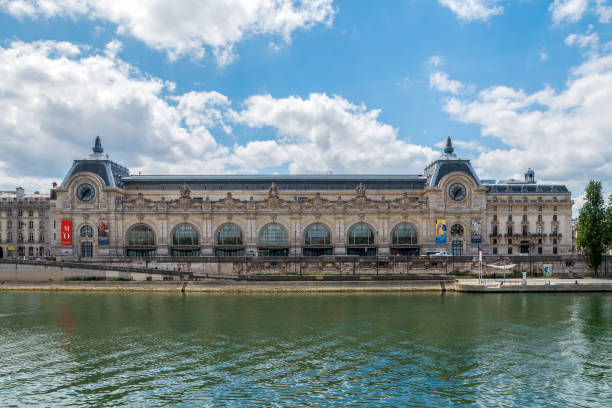 Musee d'Orsay and Seine river - Paris, France Paris, France - June 15 2020: Musee d'Orsay and Seine river - Paris, France musee dorsay stock pictures, royalty-free photos & images