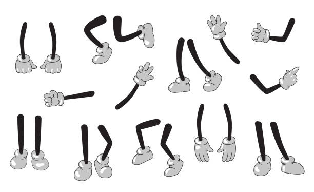 Cartoon Arms And Legs Set Stock Illustration - Download Image Now - Cartoon,  Leg, Arm - iStock