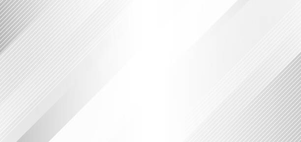 illustrazioni stock, clip art, cartoni animati e icone di tendenza di astratto elegante sfondo bianco e grigio con linee a strisce diagonali. - grafica computerizzata