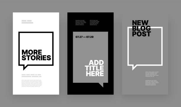 Set of minimalistic stories for social media story mockup. Set of minimalistic stories for social media. Pack for creating your unique content. Story mockup. model kit stock illustrations