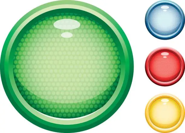 Vector illustration of Colour buttons