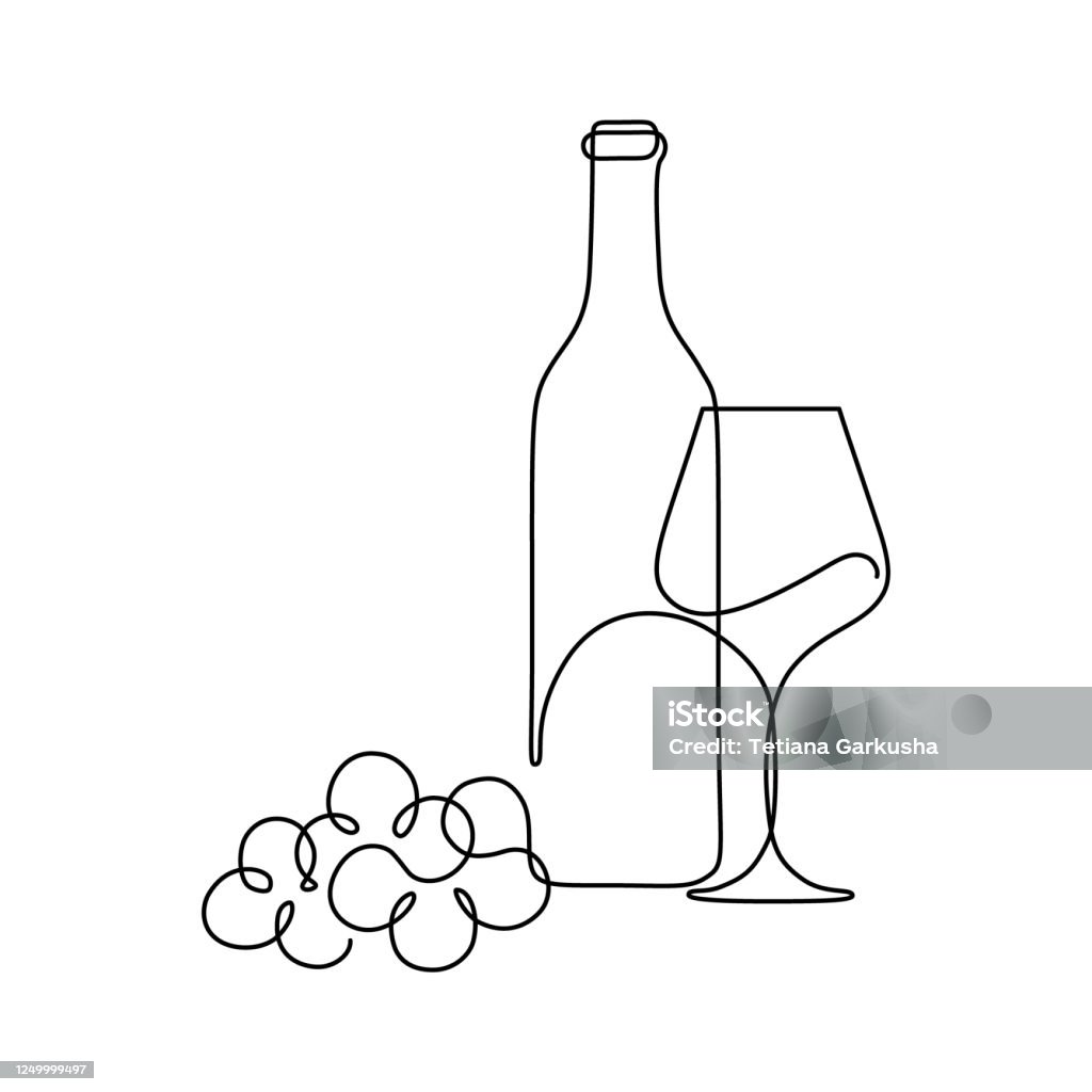 ワインとブドウの静物 - ワインのロイヤリティフリーベクトルアート
