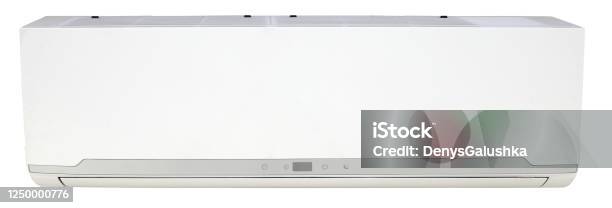 Color Ac Front View Isolated White Air Conditioner Front View Stock Photo - Download Image ...