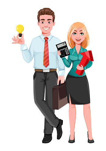 Successful Business Man And Business Woman Stock Illustration - Download  Image Now - Bank Manager, Icon, Males - iStock