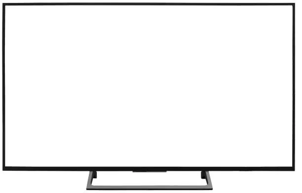 TV display screen frame with white backbackground