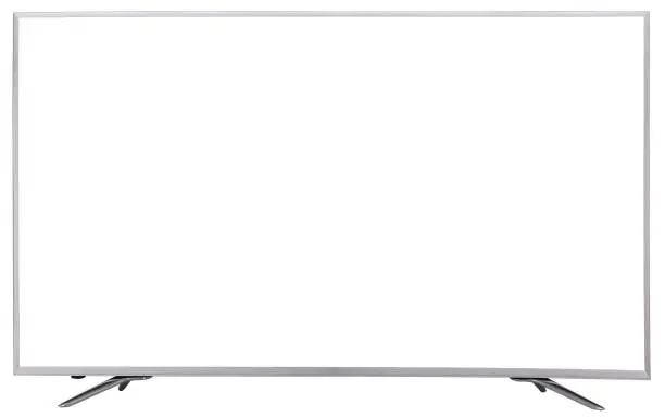 TV display screen frame with white backbackground