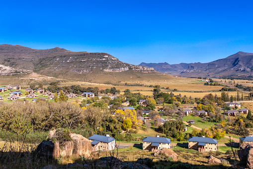 Kiara lodge in the Drakensberg mountains, near Clarens, in the Golden Gate Highlands National Park.