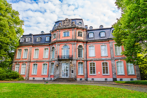 Dusseldorf, North Rhine Westphalia, Germany - August 2019: The Goethe museum housed in the Jagerhof castle