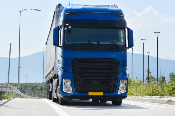 istock Truck passing through the bridge 1250013123
