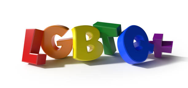 lgbtq+ 문자(클리핑 경로가 있는 3d 렌더링) - computer keyboard alphabet letter a characters 뉴스 사진 이미지