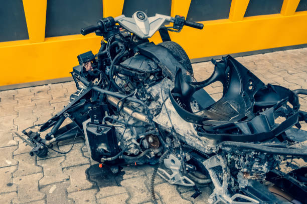 istock Vehicle, tricycle, after an accident. 1250014791