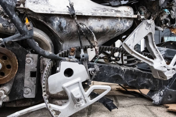 istock Vehicle, tricycle, after an accident. 1250015442