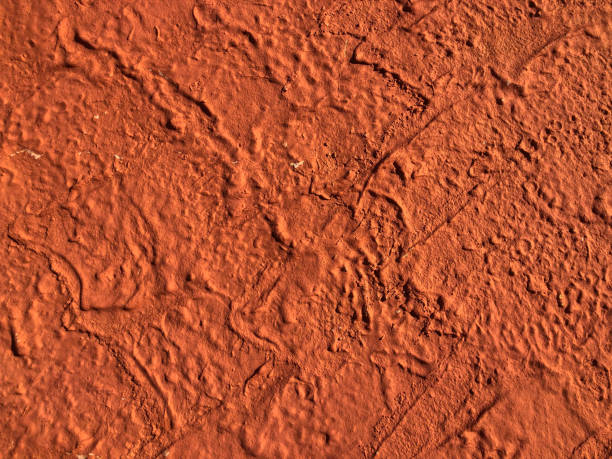 istock red rock wall textured background close-up. Copy space 1250018544