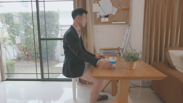 istock Southeast asian man working from home 1250019377