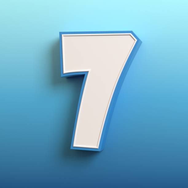 istock Cartoon 3d font, 3d rendering, number 7 1250020283