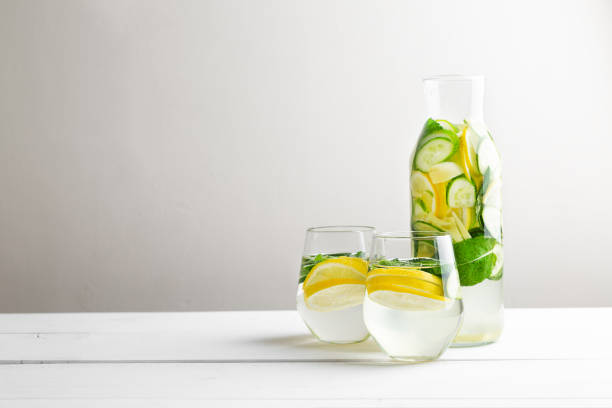 istock Detox Sassy water with lemon, cucumber, mint, ginger. 1250023499