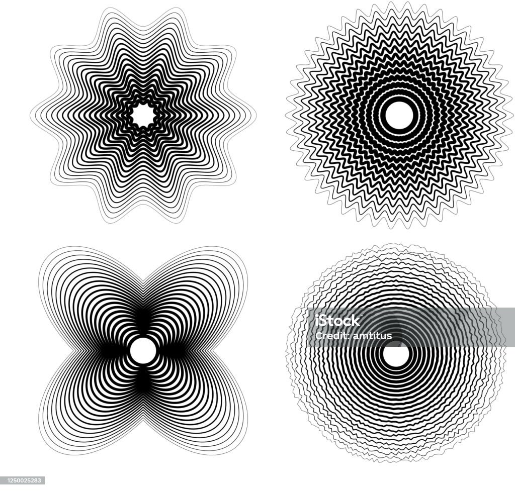 Signular Ripple Drawing Ripple Stock Illustration - Download Image Now - Shaking, Circle, Noise ...