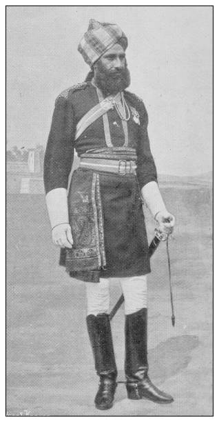 istock Antique photograph of British Navy and Army: Indian army 1250026801