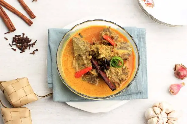 Photo of Top View Gulai Sapi or Beef Curry