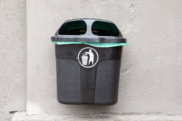istock Waste bin in a public place. Park, restaurant or cafe. Waste sorting 1250034168