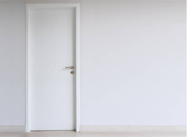 istock Door with stainless steel handle 1250041682