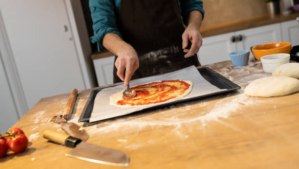 Pizza Being Prepared