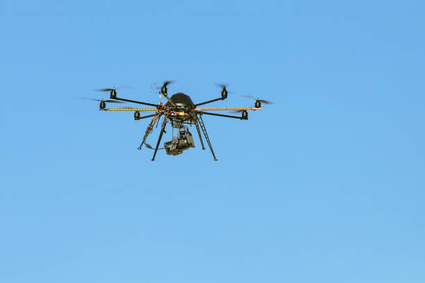 istock industrial drone on a background of blue sky 1250044643
