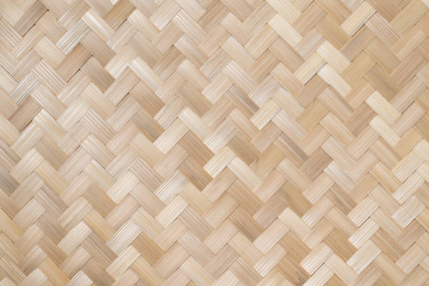 istock Texture details horizontal zigzag pattern of bamboo weave for background. 1250051484