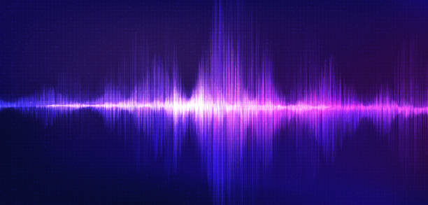 istock Light Sound Wave on Purple Background,Technology Wave concept,design for music studio and science,Vector Illustration. 1250057421
