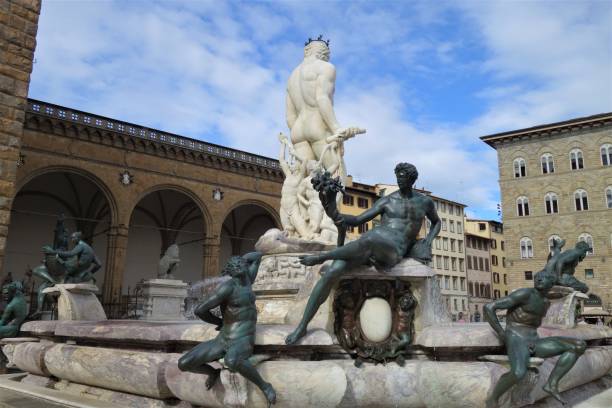 istock Back of Neptune Fountain 1250059217