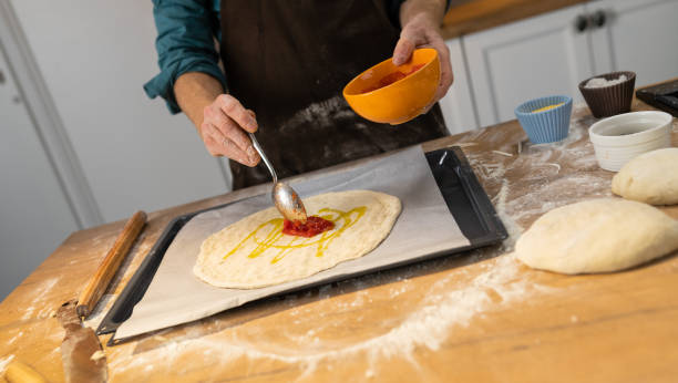 Pizza Being Prepared
