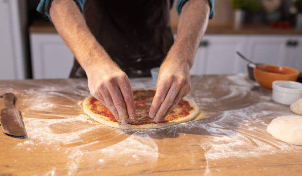 Pizza Being Prepared