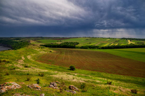 istock Dnister River Canyon. Bad weather and stormy sky. 1250066944