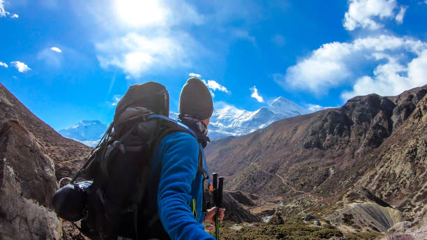 istock Thorung Phedi - A man wandering in Himalayas 1250069857