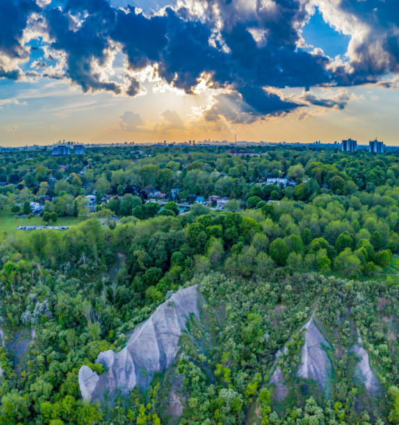 istock Aerial Bluffers Park - Cliff Park panoramic view,  Scarborough, Canada 1250070147