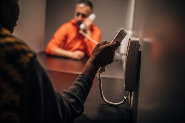 istock Wife visit her husband in prison 1250072594
