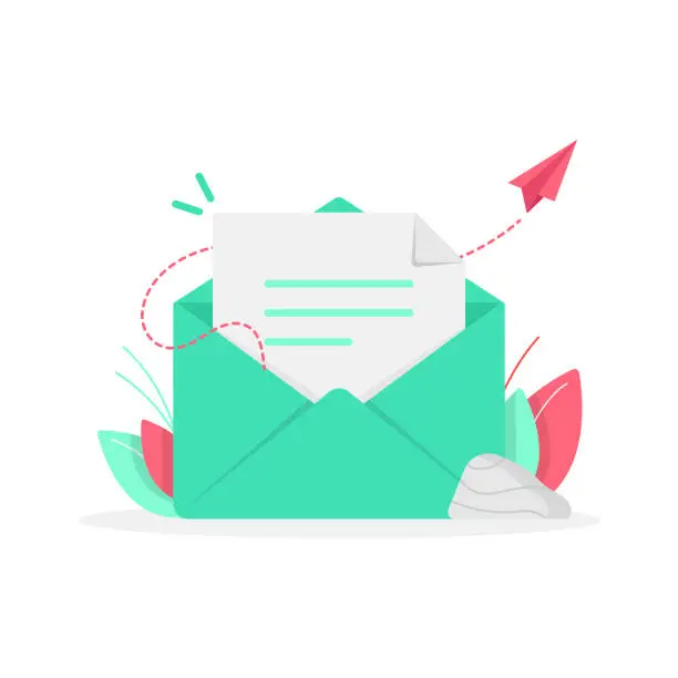 Vector illustration of Newsletter and Email Subscribe Icon Flat Design.