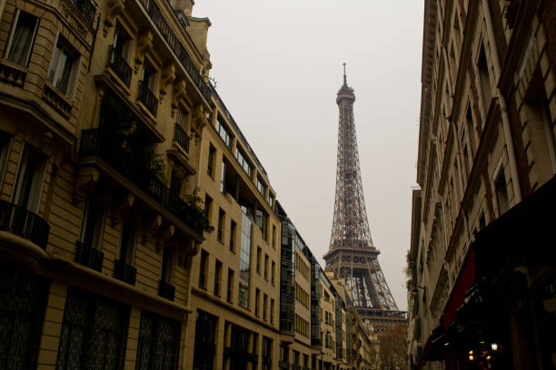 istock Eiffel Tower viewer from the Paris Streets 1250079787