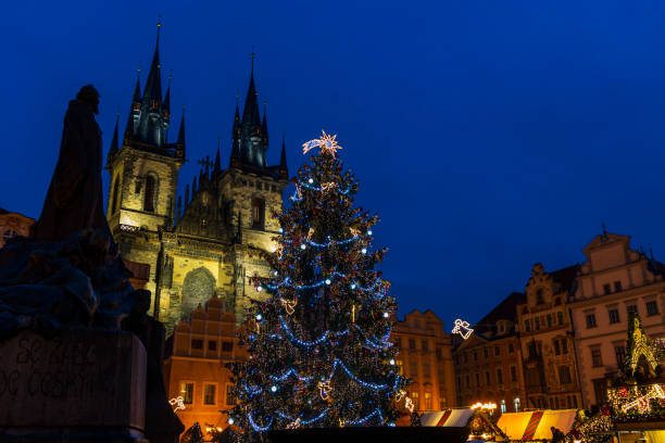 istock Christmas tree on Old Town Square in Prague, Czech Republic 1250084791