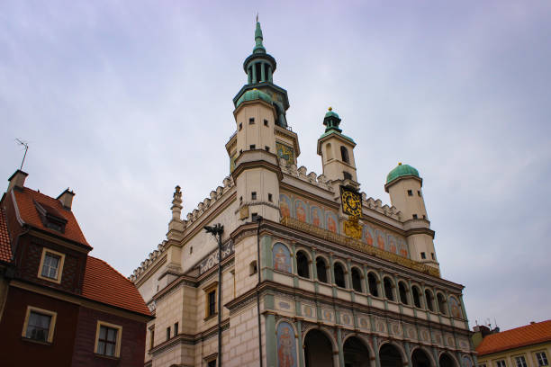 Poznan, Poland - May 05, 2015: City Hall On A Background Of Cloudy Sky.