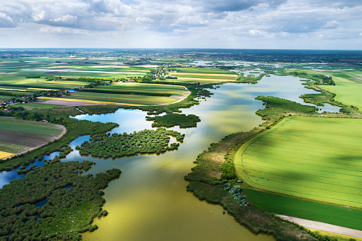 Natural lake with a vast biodiversity. Nature reserve.