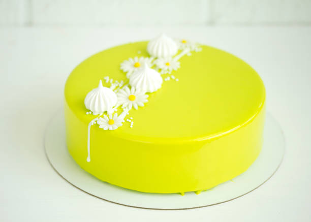 istock Modern cake covered with chocolate glyassazhem. 1250106501