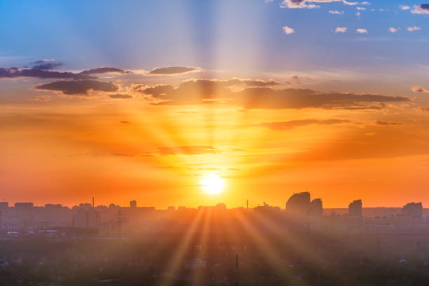 istock Sunset in big city 1250110117